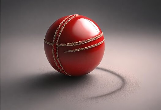 Cricket ball on white background