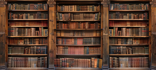 Bookshelves front view