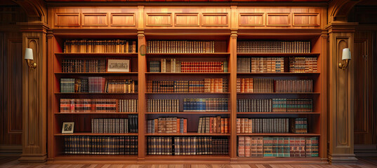 Bookshelves front view