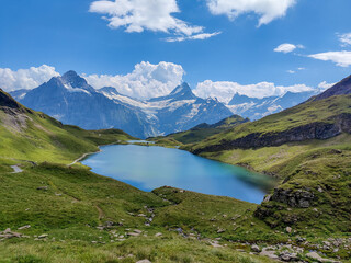 Fototapeta na wymiar View of Bachalpsee lake, Switzerland