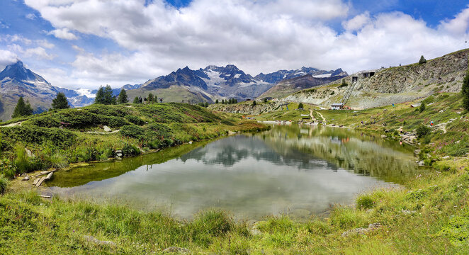 View of Leisee, Zermatt, Switzerland (5 lakes route)