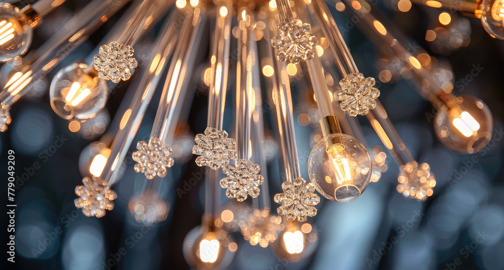 Poster modern chandelier spot light crystal lighting crystal shape in the form of long high-precision pens.