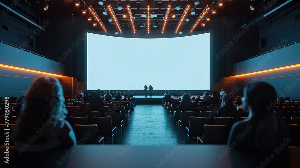 Poster a mockup of a blank venue screen similar. generative ai.