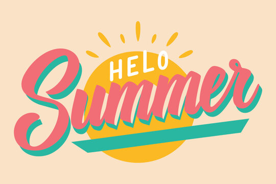 Hello Summer design Vector Background