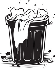 Eco Friendly Receptacle Icon Where Trash Finds Purpose Rubbish Bin Vector Art Transforming Waste into Opportunity