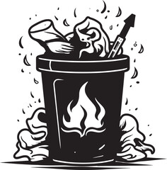 Rubbish Receptacle Vector Graphic From Waste to Renewal Recycling Bin Logo Leading the Charge for Sustainability