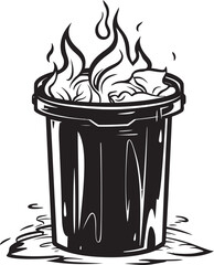 Trash Management Illustration Bridging the Gap to Sustainability Waste Bin Symbol Where Environmental Responsibility Begins