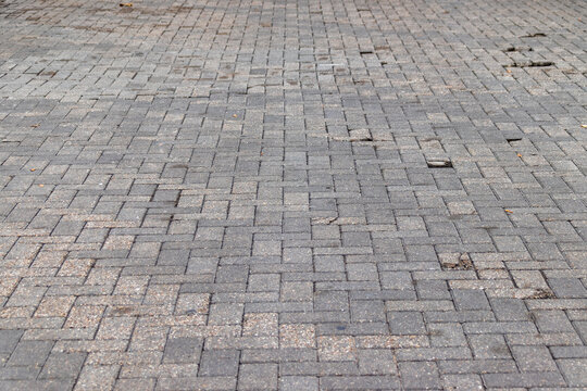 laid paving slabs removed at an angle of 45&Acirc;&deg;