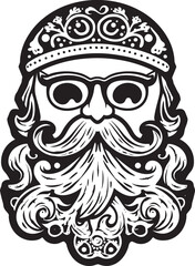 Santas Sunglasses Squad Cool Eyewear Adorned Claus Art in Vector Retro Rendezvous Vintage Inspired Santa Art in Vector Format