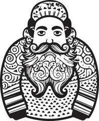 Urban Hipster Vibes Hipster Claus Artwork with Urban Flair in Vector Festive Flair Stylish Santa Artwork in Vector Hipster Style