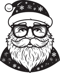 Festive Fashion Trendy Santa Artwork in Vector Logo Design Vintage Merry Moments Nostalgic Santa Art in Retro Vector Design