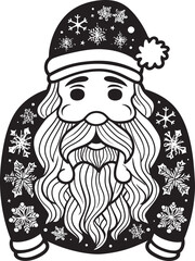 Santas Scarf Squad Fashionable Neckwear Adorned Claus Art in Vector Urban Hipster Vibes Hipster Claus Artwork with Urban Flair in Vector