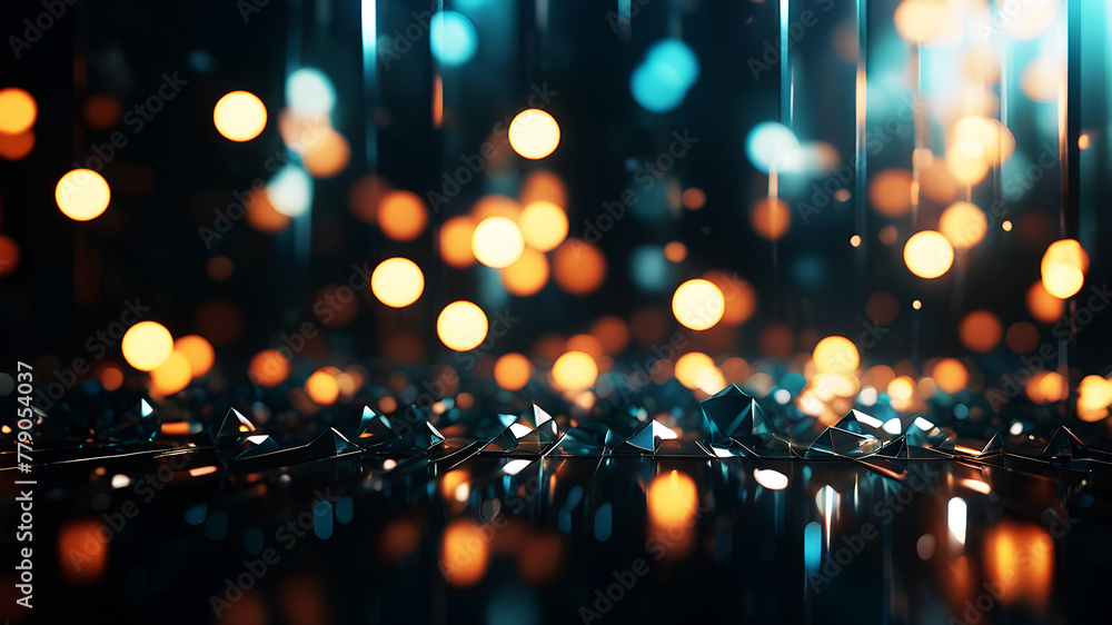 Poster design an abstract background that explores the interplay of light and shadow, using geometric shape