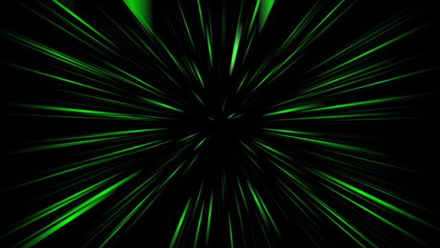 Dynamic Green Light Streaks Abstract Background