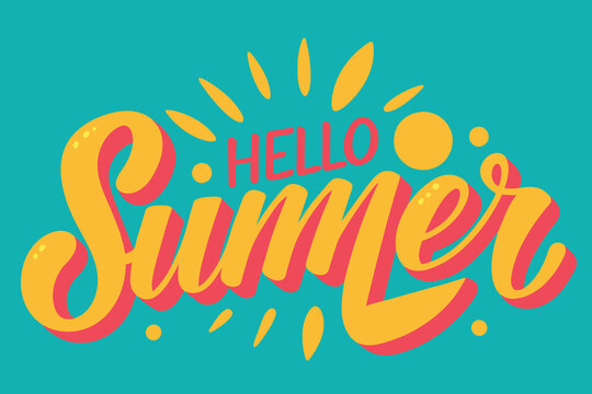 Hello Summer design Vector Background