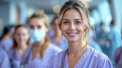 Fototapeta premium Group of medics or doctors at hospital or medical clinic ready for surgery