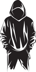Hoodie Maverick Maverick Man in Hoodie Vector Logo Urban Spirit Spirited Man in Hoodie Vector Icon