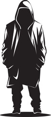 Street Savant Chic Man in Hoodie Vector Icon Urban Evolution Man in Hoodie Vector Logo Design