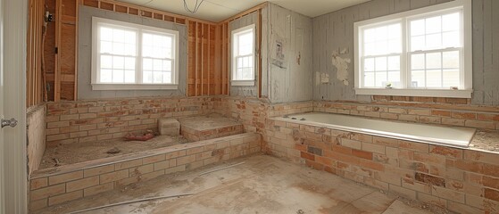 The shower, wall, floor tile and tub were removed to make way for a makeover in the master bathroom.