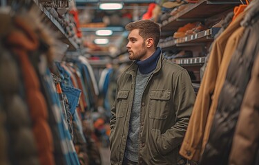 Man enjoys shopping a lot and changing his appearance.