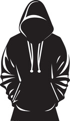 Hooded Innovator Stylish Man in Hoodie Vector Logo Urban Visionary Man in Hoodie Vector Icon