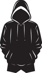 City Legend Urban Man in Hoodie Vector Icon Hooded Nomad Stylish Man in Hoodie Vector Emblem