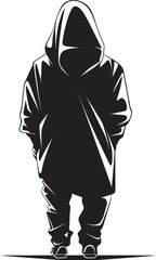 Hoodie Innovator Stylish Man in Hoodie Vector Logo City Icon Urban Man in Hoodie Vector Icon