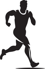 Fototapeta na wymiar City Runner Urban Man Running Vector Logo Fitness Fusion Man Running Vector Icon Design