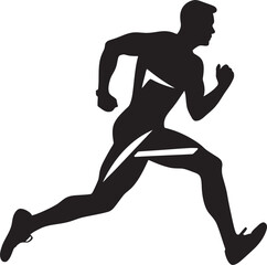 Fototapeta na wymiar Runners Essence Man Running Vector Emblem Urban Trek Jogging Man Vector Logo Design