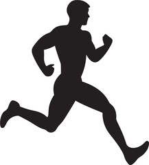 Fototapeta na wymiar Jogging Journey Man Running Vector Logo Design Speed Dash Jogging Man Vector Icon
