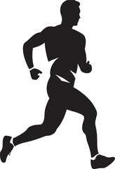 Fototapeta na wymiar Fitness Focus Jogging Man Vector Logo Design Trailblazing Tempo Man Running Vector Icon