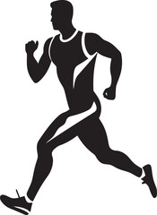 Fototapeta na wymiar Jogging Guru Man Running Vector Logo Design Speed Surge Jogging Man Vector Icon