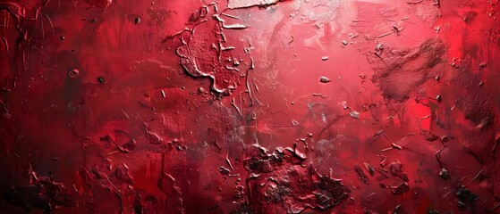 Abstract Crimson Canvas: Textured Red Minimalism #ArtisticWall. Concept ArtisticWall, AbstractCrimson, TexturedRed, Minimalism, Canvas