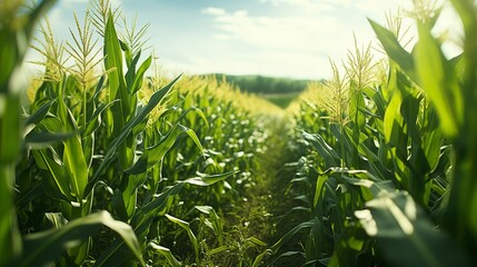 A photo of a field of biofuel crops ready for harvest - obrazy, fototapety, plakaty