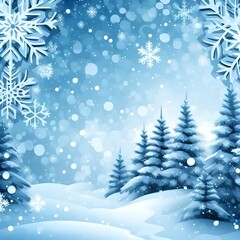 winter landscape with trees