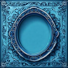 frame on blue