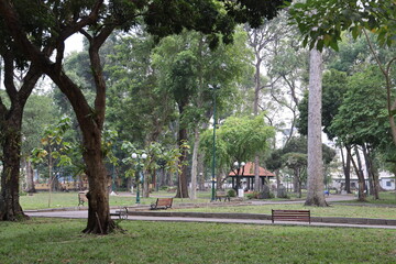 Tao Dan Park in Saigon, Vietnam on March 4, 2024