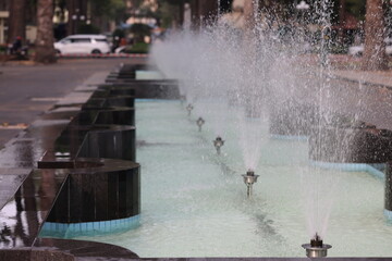 Fountain at park in Ho Chi Minh City, Vietnam