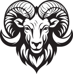 Old School Ram Vintage Logo Design with Ram Head Symbol Timeless Majesty Ram Head Vintage Logo Vector Emblem