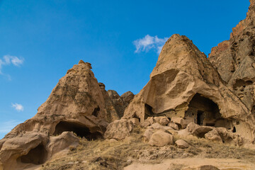 Fototapeta na wymiar Kappadocia, Turkey - March 21 2014: The Selime Monastery in Cappadocia