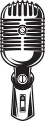Vintage Vibes Retro Microphone Logo Design Rustic Reverberations Vintage Microphone Vector Emblem