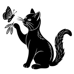 cat-silhouette-playing-with-butterfly