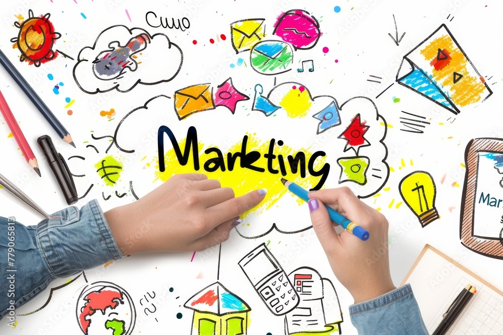 Poster exploring creative processes and optimization strategies in advertising: enhancing b2b team collabor
