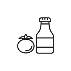 Tomato Sauce icon vector. Linear style sign for mobile concept and web design. Tomato Sauce symbol illustration. Pixel vector graphics - Vector.	