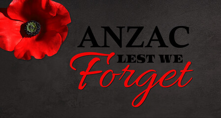 Anzac is the Australian national holiday. 3d illustration