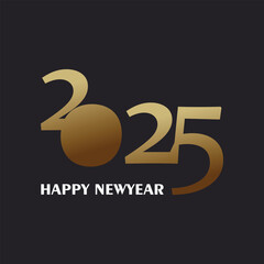 Fototapeta premium Happy new year logo design simple concept Premium Vector