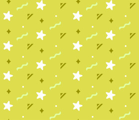 Retro pop patterns. yellow background