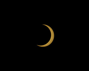 Obraz na płótnie Canvas Partial solar eclipse - The sun during the partial solar eclipse of October 2023 as seen over Guatemala.
