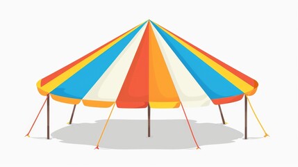 Obraz premium Beach tent clipart with a colorful canopy