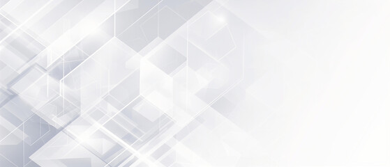 Obraz premium Abstract Geometric White Background with Overlapping Transparency and Light Effects 
